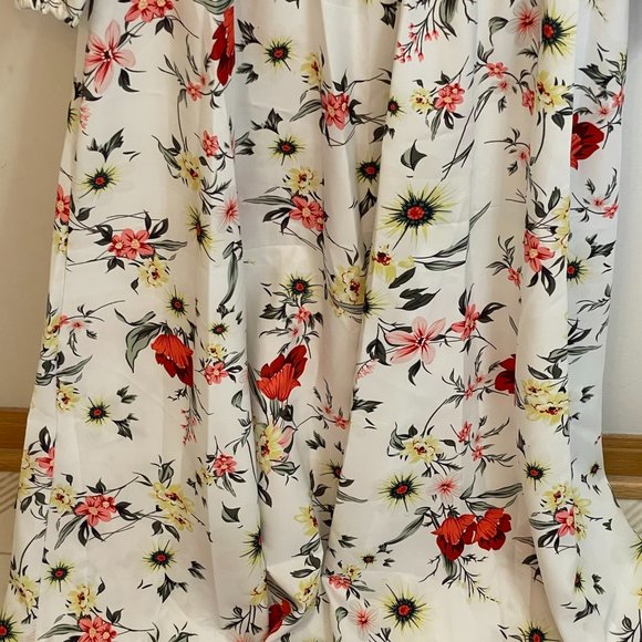 Florcoo Fashion Elegant Print Patchwork O Neck A Line Dress - Picture 4 of 7